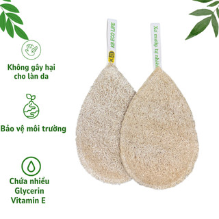 Miếng Rửa Chén Đĩa Xơ Mướp Tự Nhiên KB Ecolife Không Hóa Chất Tẩy Trắng Rửa Sạch Chén Bát (Giọt Nước )