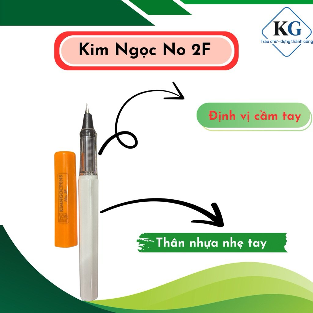 Bút Máy Kim Ngọc 2F Ngòi Lá Tre Tự Tạo Nét Thanh Nét Đậm - Tặng Khắc Tên Miễn Phí - Luyện Chữ Đẹp Cô Khang