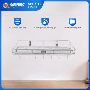Kệ chén đĩa Win QUI PHÚC, dạng treo, inox 201 cao cấp, sáng bóng, chắc chắn, bền đẹp, tiết kiệm diện tích