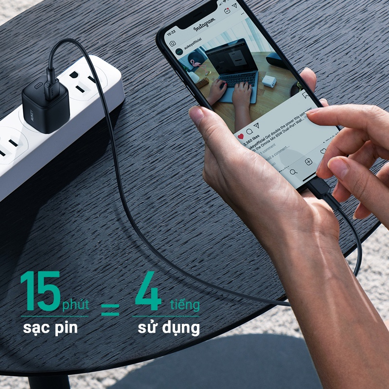 [NEW] Củ sạc nhanh chính hãng Aukey Omnia Mini PD 20W-Sạc Nhanh Ổn Định-GaN Siêu Nhỏ Gọn-ENJOY PLUS | BigBuy360 - bigbuy360.vn