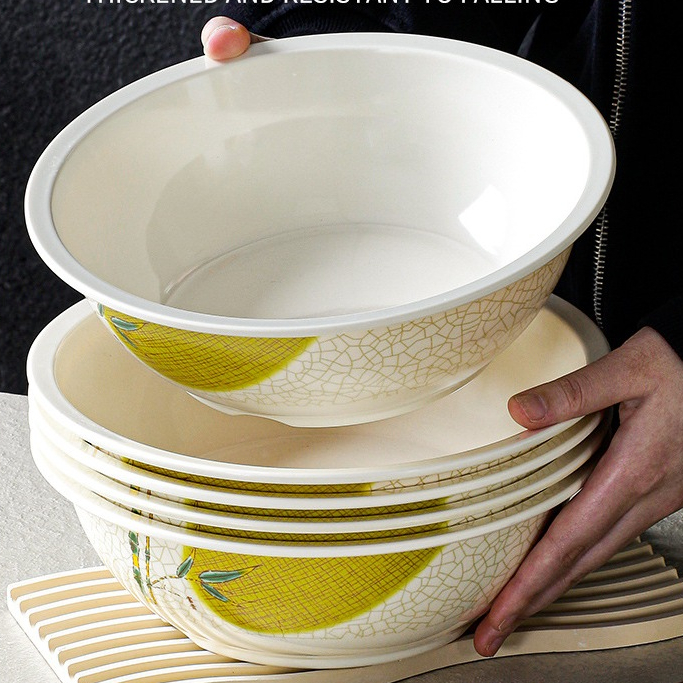 Bát Tô Phíp ( Melamine A5 ) Hoa Văn Hình Lá Tre Dùng Cho Nhà Hàng Khách Sạn 513