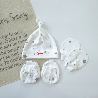 Set mũ + bao tay + bao chân sơ sinh chất đẹp Bunnybaby