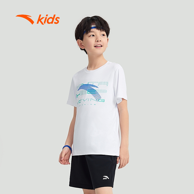 Áo Phông Ngắn Tay Bé Trai Anta Kids Running A3524B5114