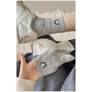 Set 5 đôi tất cao cổ hoạ tiết nơ chất liệu mềm mại thoáng mát