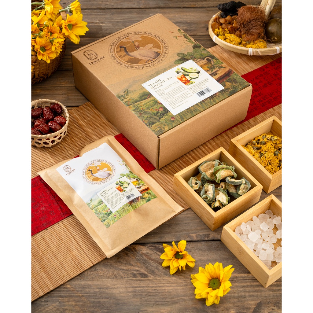 Trà Sâm Bí Đao Hạt Chia Thảo Thơm – Sấy Lạnh, Set Nấu 5 Lít