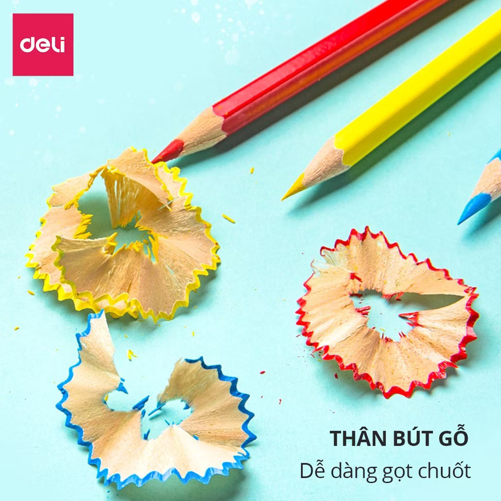 giảm giá 40% Bút Chì Màu Cốc - Màu Chì Cho Bé Thân Gỗ Tự Nhiên An Toàn Vẽ Thiết Kế Phác Họa Tô Màu