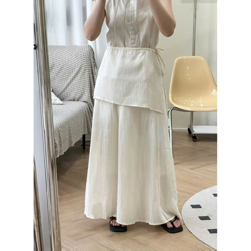 Chân váy tơ kèm vạt Onni st