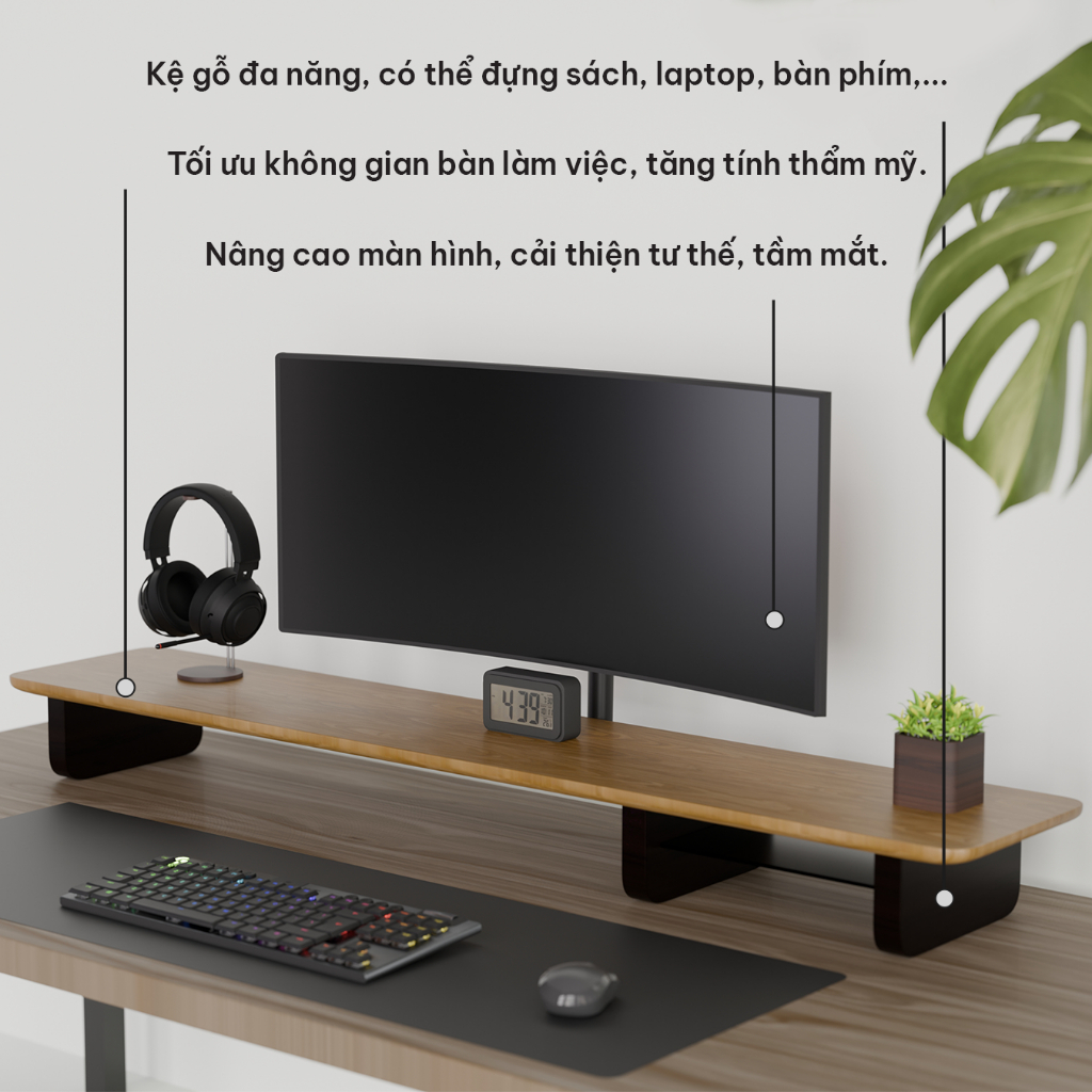 Chất Lượng Kệ Màn Hình Tesk – Kệ Gỗ Cao Cấp Decor Bàn Làm Việc Tiêu Chuẩn