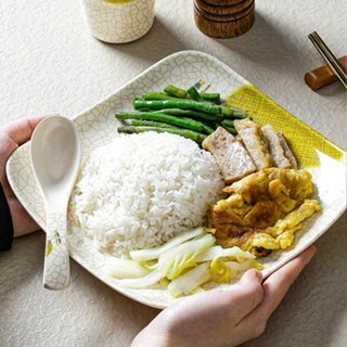 Đĩa Phíp Phíp ( Melamine A5 ) Hoa Văn Hình Lá Tre Dùng Cho Nhà Hàng Khách Sạn  6075