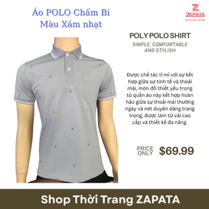 Áo Thun Polo Nam ZAPATA – Vải Poly Thun Lạnh, Tay Ngắn, Co Giãn Tốt, Thiết Kế Họa Tiết Sang Trọng