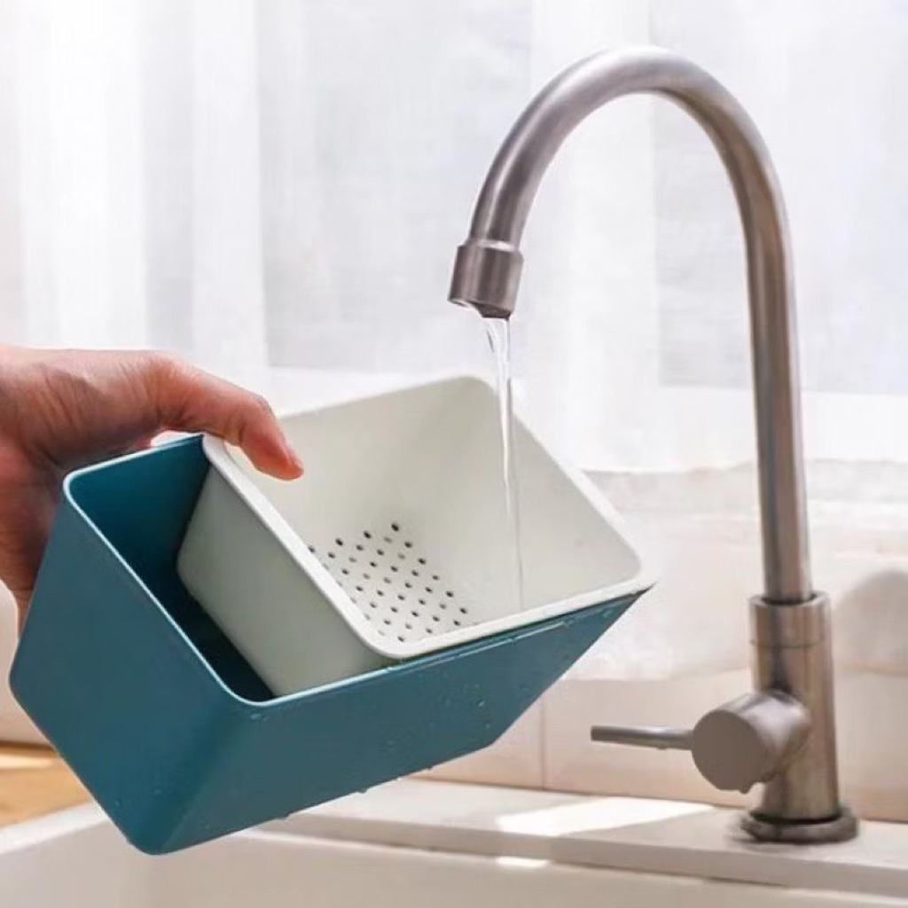 SALLE 50%Rổ đựng trái cây 2 ngăn - khay đựng vỏ hạt 2in1 , kích thước 21x10.5cm .