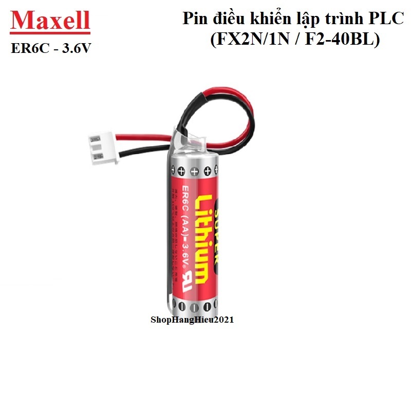 Pin Nuôi Nguồn ER6C Maxell 3.6V Lithium FX2N/1N F2-40BLNuôi Nguồn PLC ...