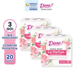 Băng Vệ Sinh Diana Hàng Ngày Le Parfum Hương Mộc Hồng Anh Quốc Gói 20 Miếng