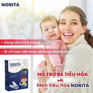 [Mua 10 Tặng 4] Combo 10 Hộp Men Vi Sinh Cho Bé NORITA Bổ Sung Bào Tử Lợi Khuẩn Hỗ Trợ Trẻ Ăn Ngon, Cải Thiện Táo Bón