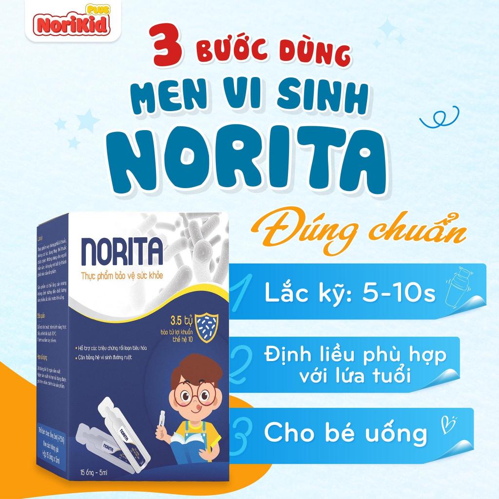 [Mua 10 Tặng 4] Combo 10 Hộp Men Vi Sinh Cho Bé NORITA Bổ Sung Bào Tử Lợi Khuẩn Hỗ Trợ Trẻ Ăn Ngon, Cải Thiện Táo Bón