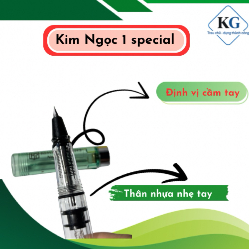Bút Máy Kim Ngọc No 1 special, Ngòi Lá Tre Mãnh gai - Bút Máy Luyện Chữ Đẹp