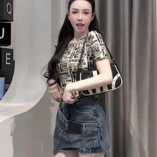 Áo Thun Lưới Xốp Dáng Ôm Chất Dãn Mềm Mại Phối Đồ Hót Trend