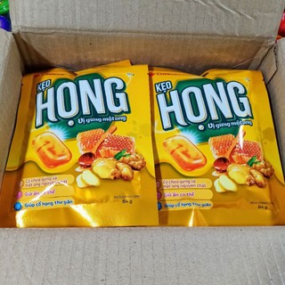 Sỉ 1Thùng (20 Gói)Kẹo Họng ORION, Vị Quất, Gừng & Bạc Hà (Thùng 20 gói × 84g)