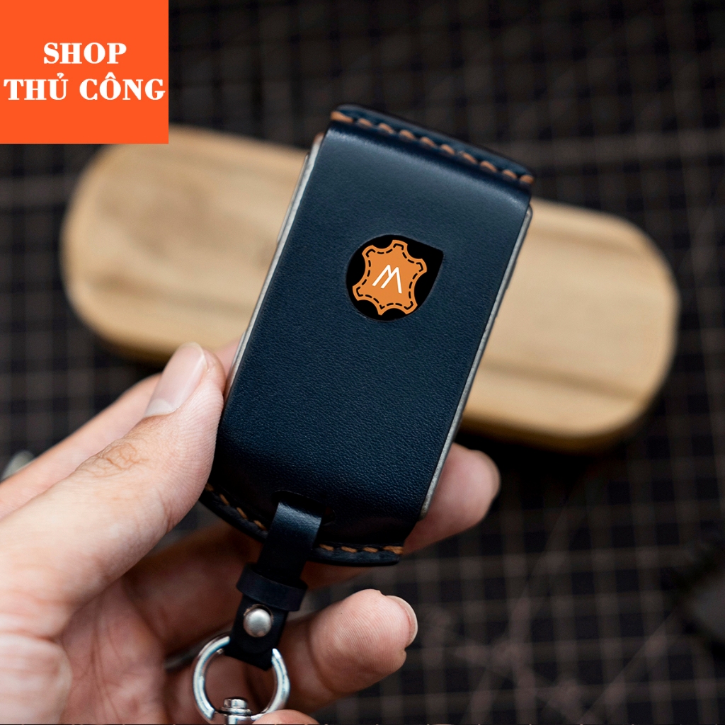 Mino Crafts - Bao da chìa khóa Volvo XC40, XC60, XC90, S60, S90, Chế tác thủ công, Da bò thật
