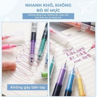 Bút Gel Nét Mịn 0.5mm - Bút Bi Nước Viết Êm, Nhanh Khô, Không Lem, Đa Dạng Màu Sắc Cho Học Sinh