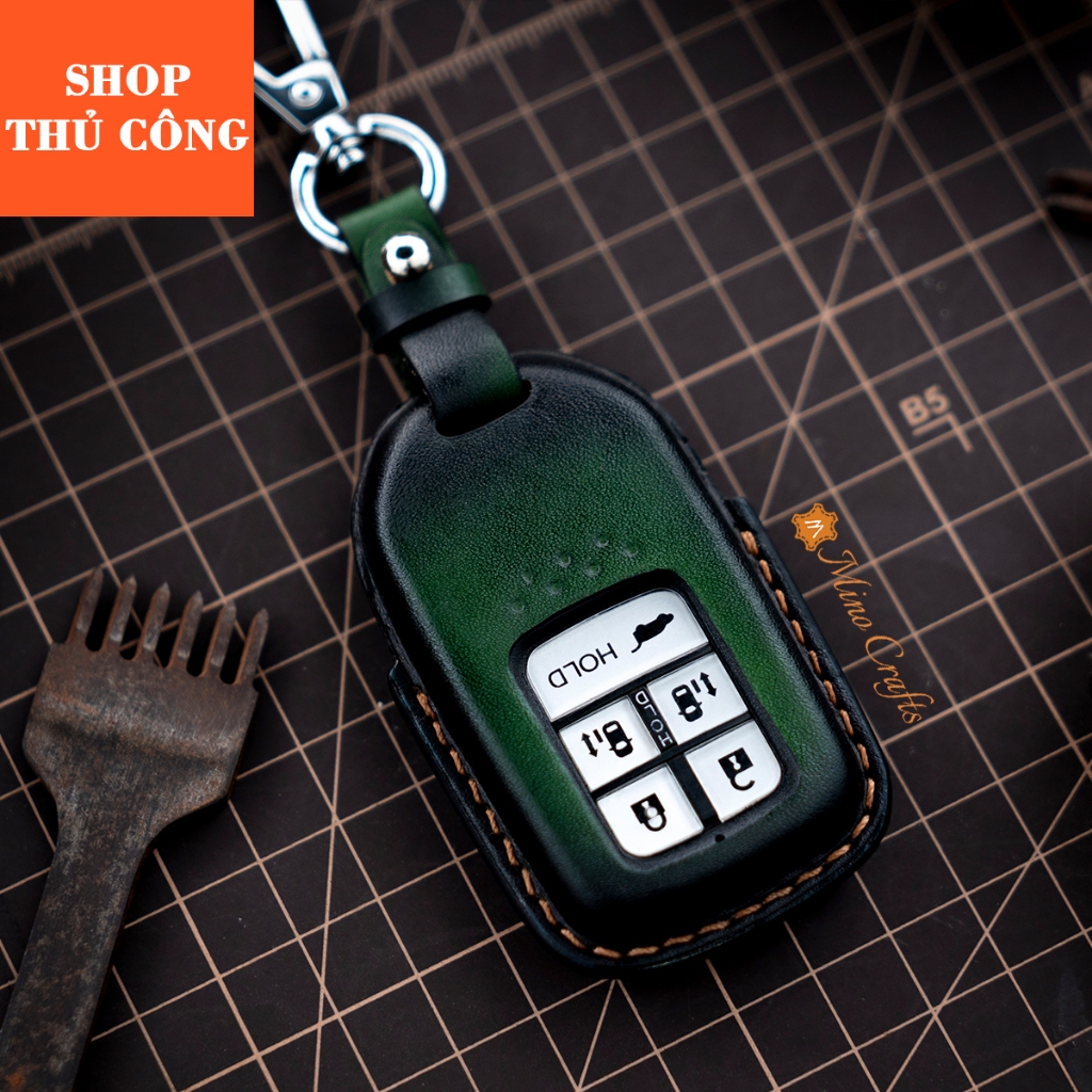 Mino Crafts - Bao da chìa khóa Honda  CR-V HR-V BR-V , Chế tác thủ công, Da bò thật