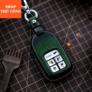 Mino Crafts - Bao da chìa khóa Honda CR-V HR-V BR-V , Chế tác thủ công, Da bò thật