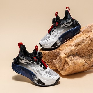Giày bóng rổ outdoor bé trai HOBIBEAR EK3025 Grey Red, Basketball Shoes đế bám chống trượt