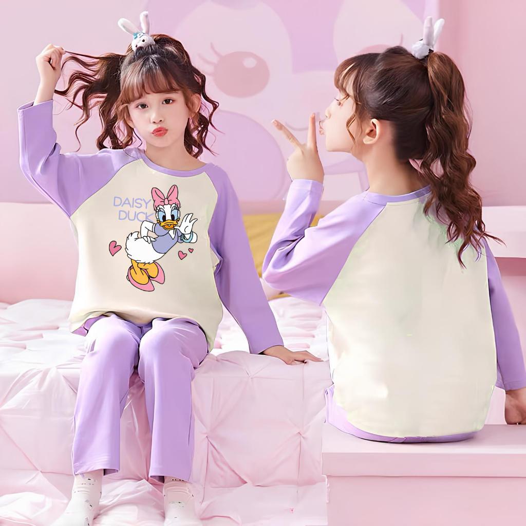Set hoạt hình cho bé gái size đại BEESHOP bộ đồ thu đông cho bé gái từ 6 - 14 tuổi D25051