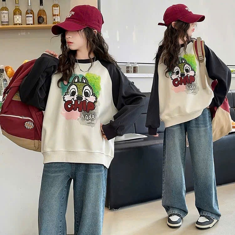 Áo nỉ cho bé gái size đại BEESHOP áo thu đông cho bé gái từ 6 - 14 tuổi D25053