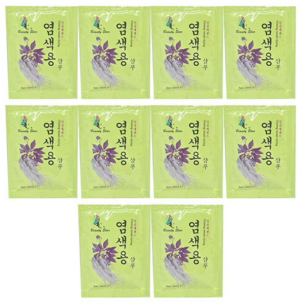 Dầu Gội Nhuộm Đen Tóc Beauty Star Hàn Quốc, 1 Gói * 30ml
