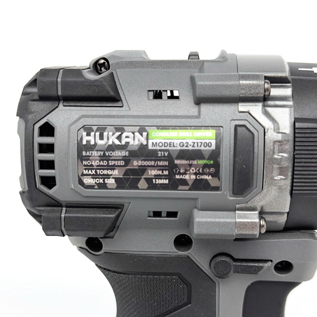 Máy Khoan Đầu 13mm HUKAN G2-Z1700| Lực Siết 100N.m, 3 Chức Năng Khoan/Vít/Búa, Anti Kickback, Tạo Xung,Động Cơ KCT
