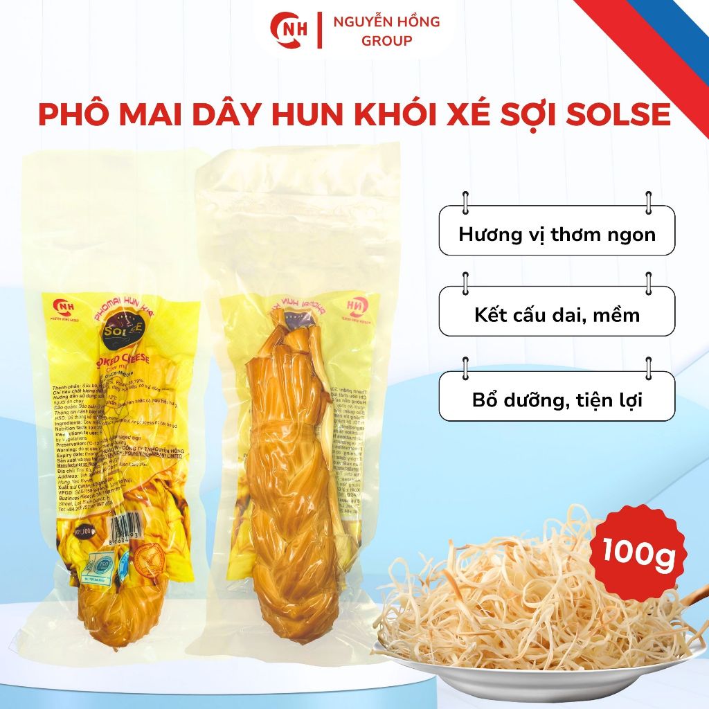 Phô mai dây hun khói xé sợi SOLSE 100g vị Mặn thơm ngon Nga phô mai dây  hun khói phô mai  Food Snack Ăn Vặt Thức Ăn