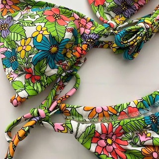 Áo bơi, áo bikini đi biển có dây đan chéo, quả tam giác sẵn đệm mút, hàng VNXK