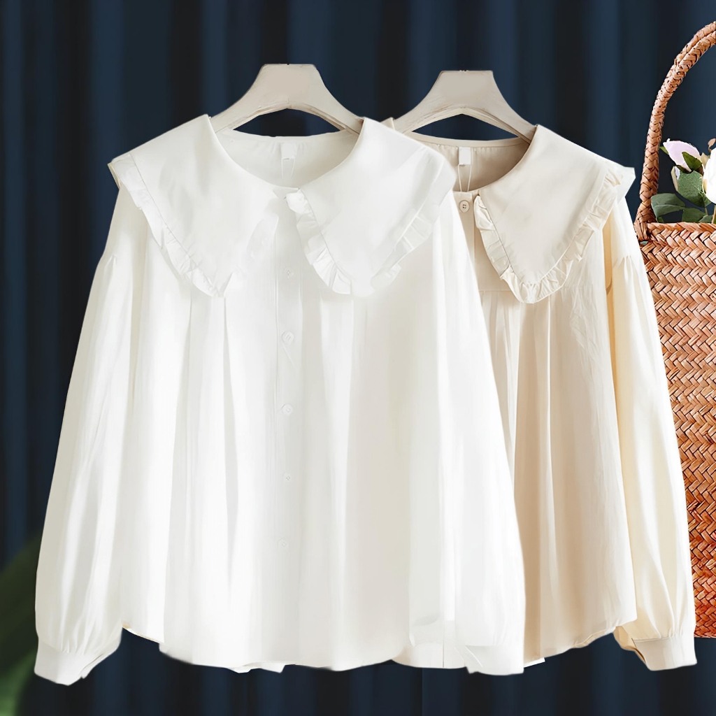 Áo sơ mi đũi dài tay cho bé gái size đại BEESHOP KM0013