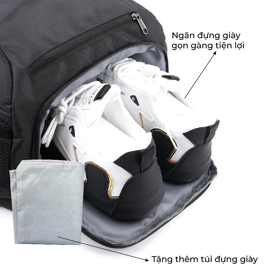 Balo Thể Thao KUNO Cải Tiến Mới, Sử Dụng Thể Thao Cầu Lông, Tennis, Bóng Rổ, Thời Trang Đa Năng Chống Thấm Nước - BN03K