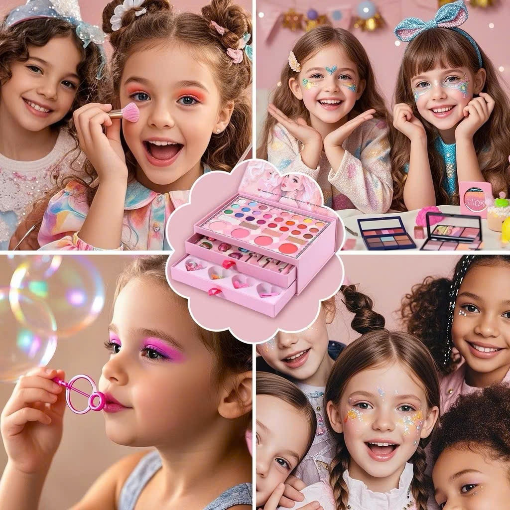 Bộ Đồ Chơi Trang Điểm Mỹ Phẩm Trẻ Em Túi Xách Trang Điểm Bộ Mỹ Phẩm Đồ Chơi Bé Gái Son Phấn- Đồ Chơi Cho Bé PUKAPI