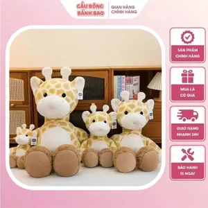 Gấu Bông Hươu Cao Cổ, Thú Nhồi Bông Hươu Dễ Thương Quà Tặng Gối Ôm Mền Mại Cao Cấp - B25
