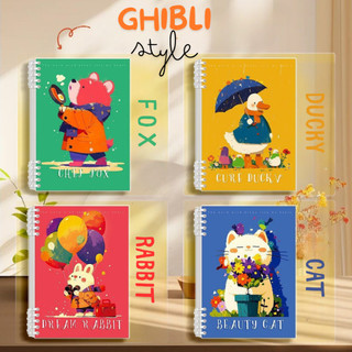 Sổ vở còng nhựa hai đầu bìa lót phong các GHIBLI cực dễ thương làm sổ tập vở học sinh sinh viên + Ruột giấy BONZAI