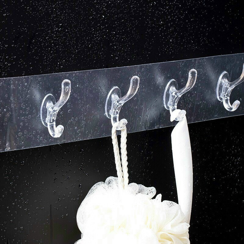 Thanh 6 Móc dán tường Siêu Dính Dán Tường Nhà Tắm,Nhà Bếp, Tủ Quần Áo - Móc dán tường treo quần áo
