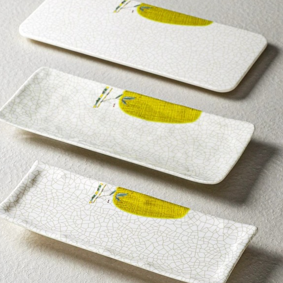 Đĩa Phíp ( Melamine A5 ) Hoa Văn Hình Lá Tre Dùng Cho Nhà Hàng 777000 ( 4531-8.5 )
