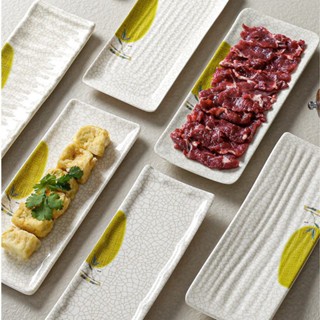 Đĩa Phíp ( Melamine A5 ) Hoa Văn Hình Lá Tre Dùng Cho Nhà Hàng Khách Sạn  777001