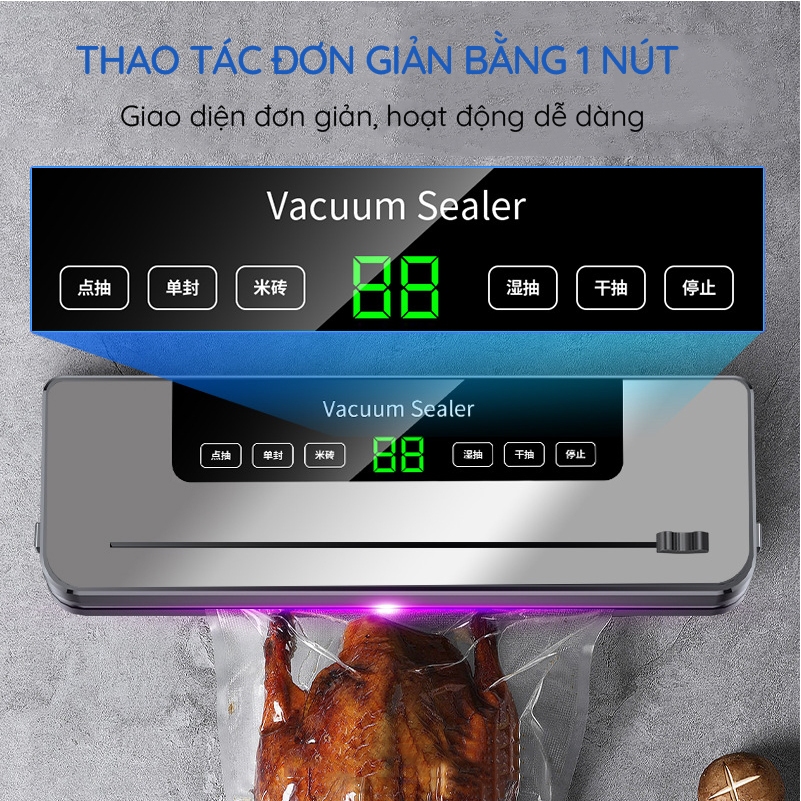 Product image Máy Hút Chân Không KAW K5 - Hút Tự Động, Khử Trùng Bằng Tia Cực Tím, Bảo Quản Thực Phẩm Trong Gia Đình 3