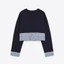 ÁO NỈ NAVY PHỐI KẺ ZARA 0264/317