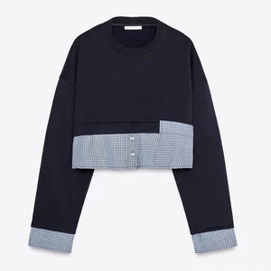 ÁO NỈ NAVY PHỐI KẺ ZARA 0264/317