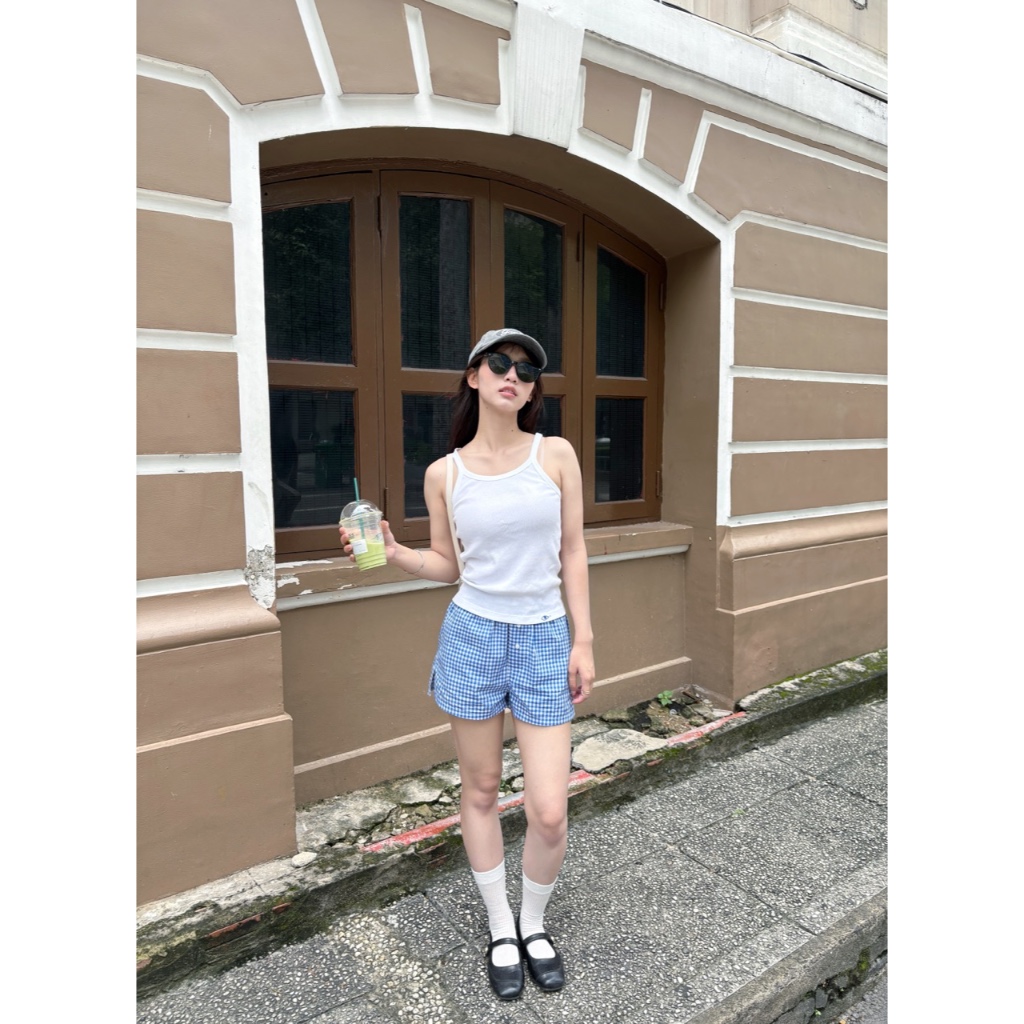 TheBlueTshirt - Quần đùi boxer sọc caro chất liệu cotton classic cho nữ - The Boxer