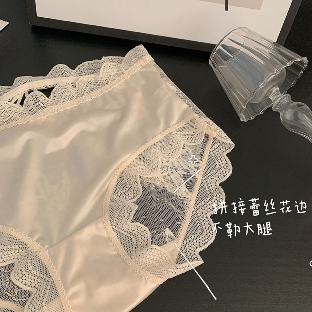 Quần lụa mix ren mềm mịn, tinh tế ngọt ngào Lalaly L18 – quần lót mềm mịn, tinh tế, ngọt ngào