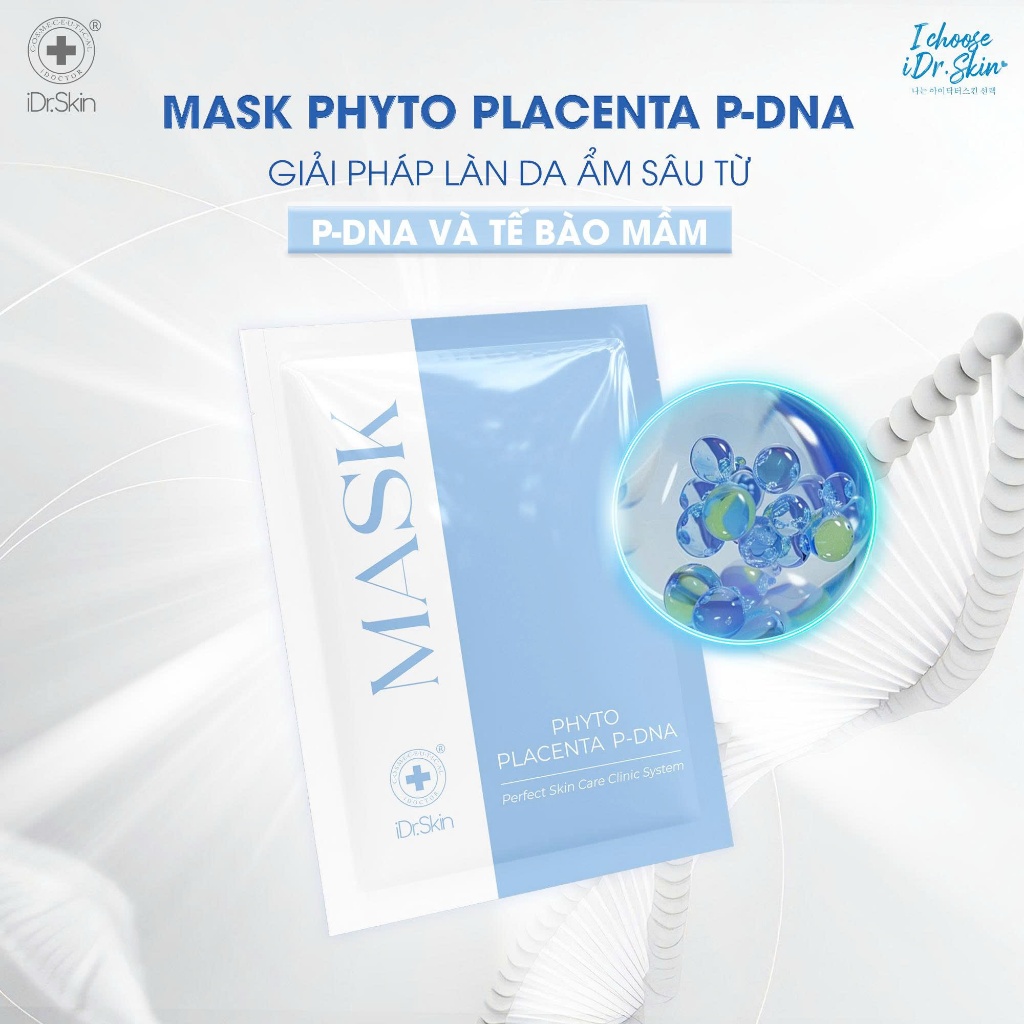 [iDr.Skin Chính Hãng] Mặt nạ iDr.Skin Phyto Placenta P-DNA Mask chuẩn spa ngay tại nhà