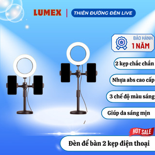Giá Đỡ Điện Thoại Livestream Để Bàn 2 Kẹp – Hỗ Trợ Quay Video, Make Up, Bán Hàng, Gắn Đèn Trợ Sáng