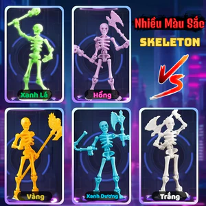 Mô Hình Bộ Xương 3D Dummy 13 Nhân Vật Hành Động Skeleton Man Trick Mô Phỏng Di Chuyển Khớp Linh Hoạt Tặng Kèm Phụ Kiện