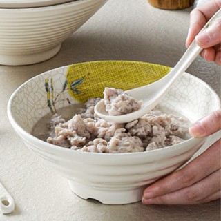 Bát Tô Phíp ( Melamine A5 ) Hoa Văn Hình Lá Tre Dùng Cho Nhà Hàng Khách Sạn  009A800